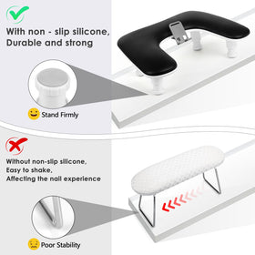 LIONVISON full-coverage silicone non-slip base ensuring stability on salon tables