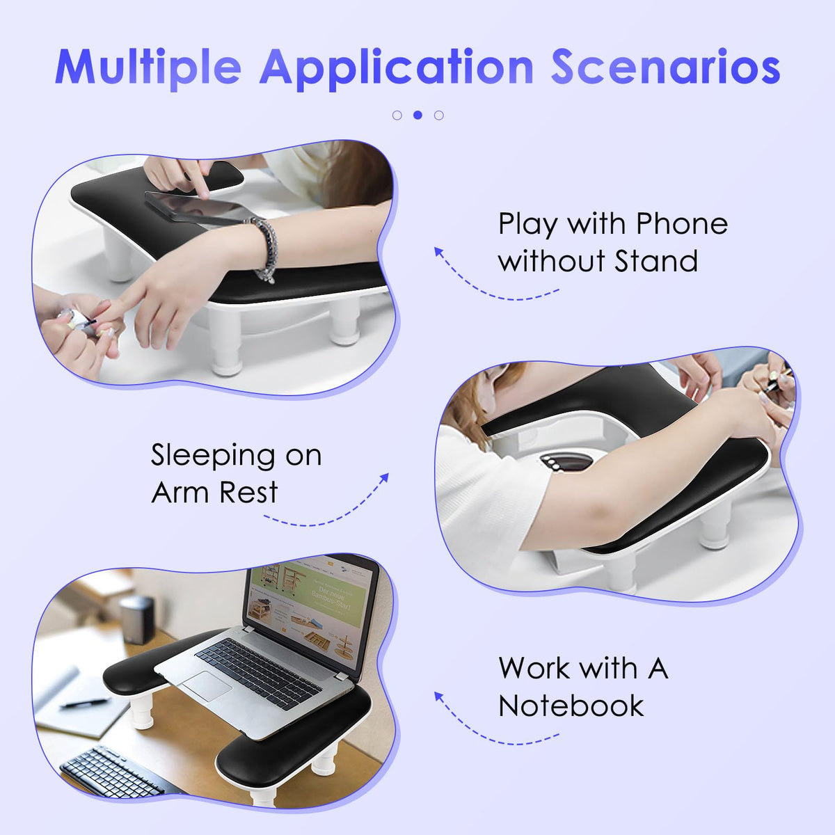 LIONVISON thick built-in non-slip pad detail ensuring tabletop stability and safety