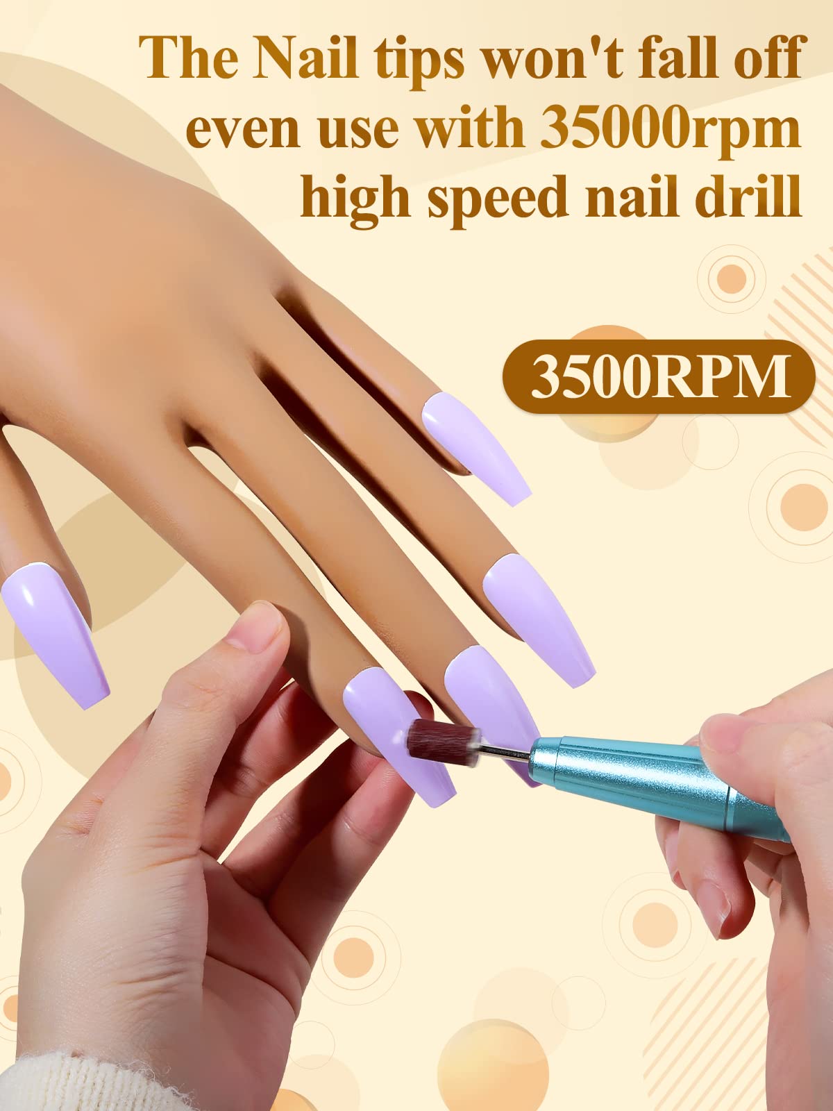LIONVISON trapezoid slot closeup highlighting secure nail tip lock and stable practice