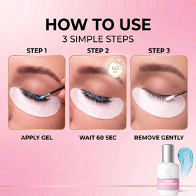 Liore Lash ingredient label close-up highlighting GBL-free safety benefit