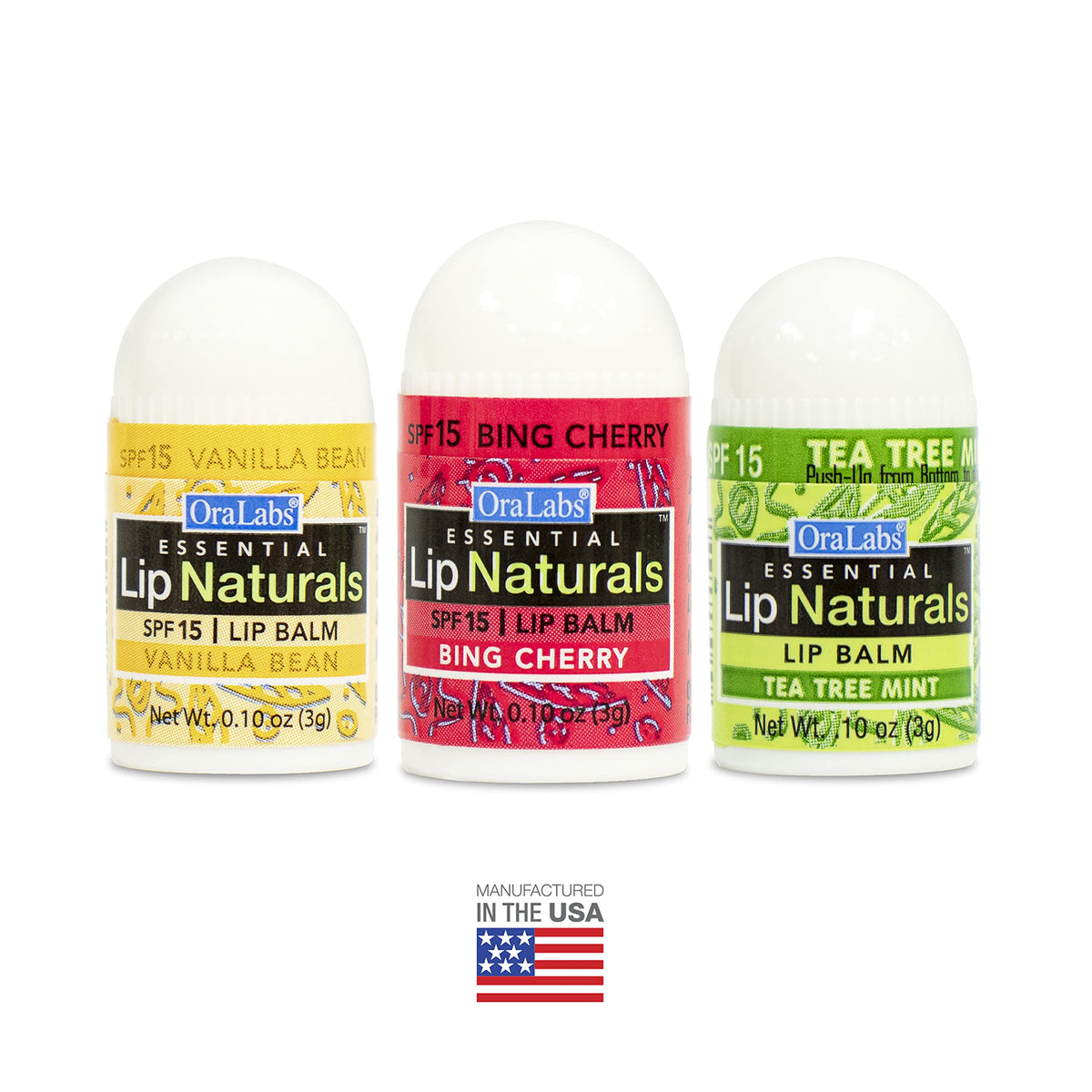 Lip Naturals neoprene keychain holder clipped to bag offering easy access on the go
