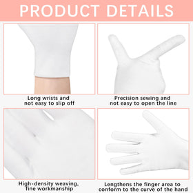 lipetol gloves worn during overnight moisturizing routine, retains hand lotion benefit