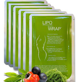 lipo applicator front packaging showing six wraps and product benefit