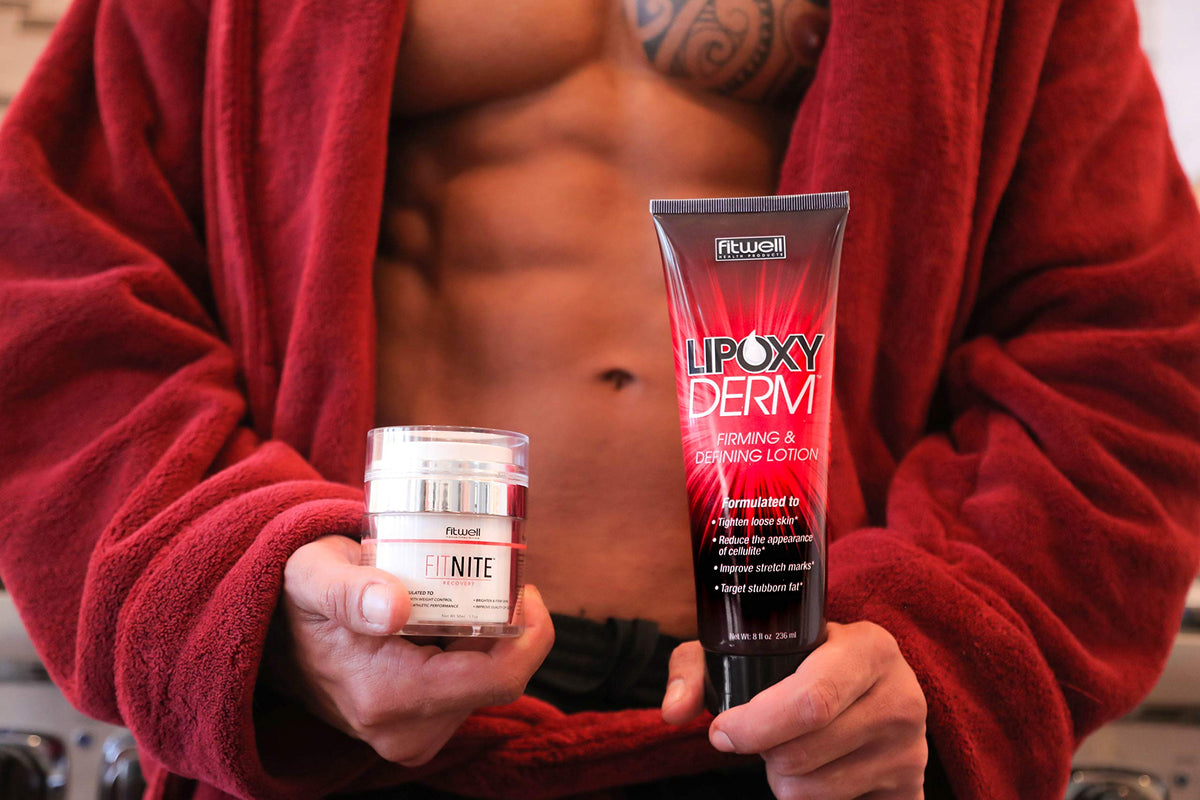 Lipoxyderm lotion texture swipe showing smooth, non-greasy absorbent finish