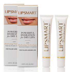 LipSmart front packaging showing sleek stick and brand, clear travel-friendly benefit