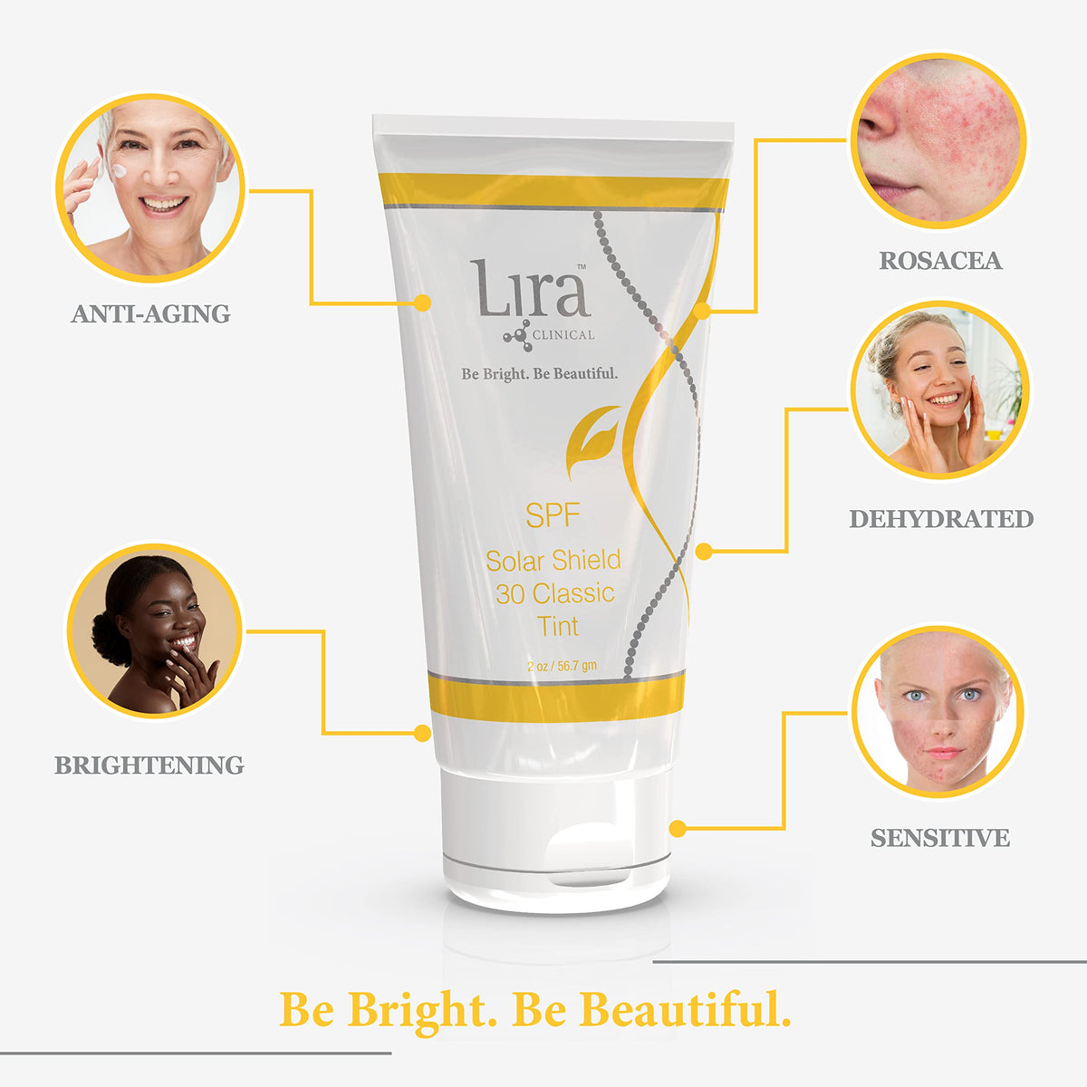 Lira Clinical blended swatch on hand demonstrating even coverage benefit