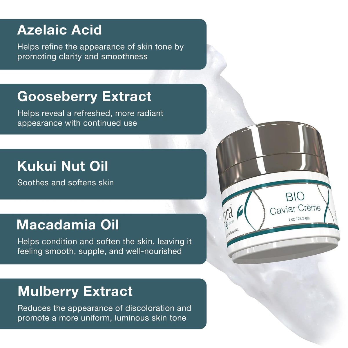 Lira Clinical cream placed on nightstand as part of nighttime routine