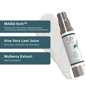 Lira Clinical serum on hand demonstrating easy spreadability and quick absorption