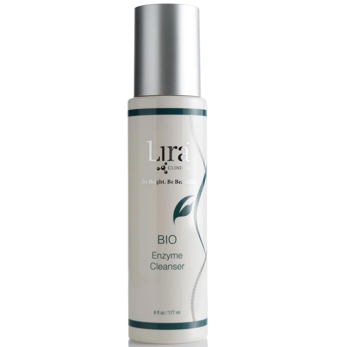 Lira Clinical front bottle view showing clear papaya enzyme cleanser benefits