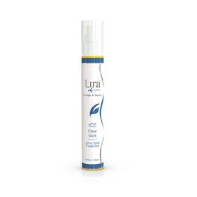 Lira Clinical front packaging of ICE Clear Stick showing compact travel-ready design and quickspot relief
