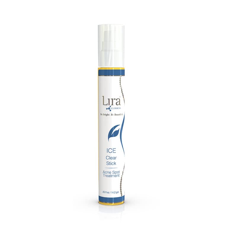 Lira Clinical front packaging of ICE Clear Stick showing compact travel-ready design and quickspot relief