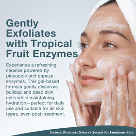 Lira Clinical gel texture close-up highlighting gentle exfoliation benefit