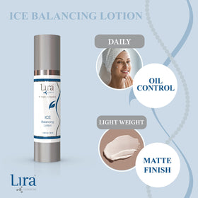 Lira Clinical bottle held in hand for size comparison, showing travel-friendly 50 ml