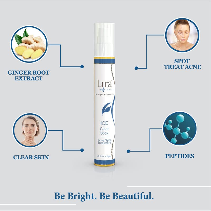 Lira Clinical in-use application on cheek demonstrating precise spot treatment and reduced redness