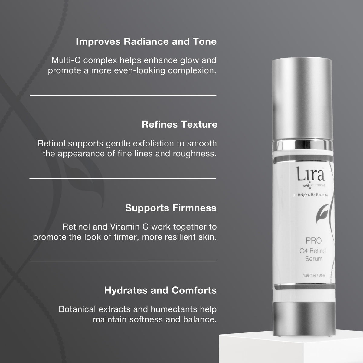 lira clinical label close-up highlighting key ingredients and formulation transparency