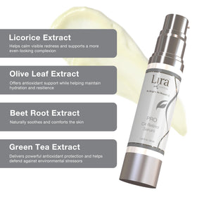 lira clinical botanical flatlay with Swiss apple and alpine rose showing stem cell botanicals benefit