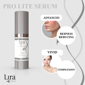 Lira Clinical ingredient label highlighting vitamin C and hyaluronic acid