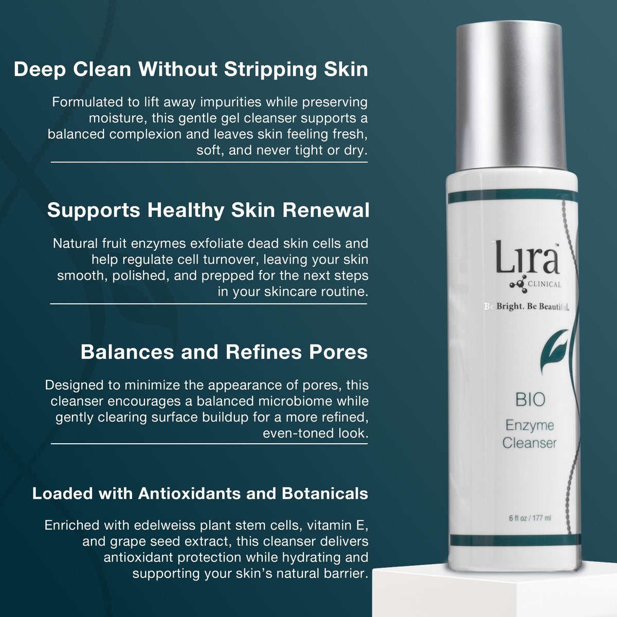 Lira Clinical dispensing droplet demonstrating easy controlled application benefit