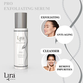 Lira Clinical pearlescent texture close-up highlighting smooth exfoliant
