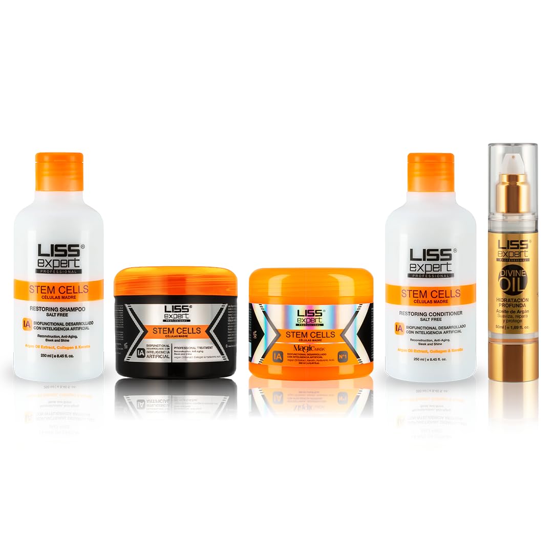 Liss Expert front packaging showing complete smoothing kit and benefits