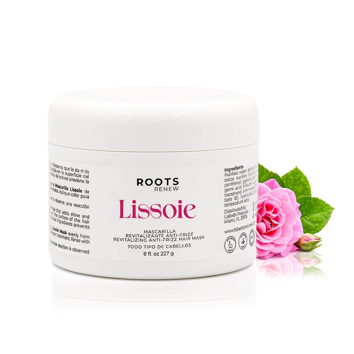 Lissoie front jar showing lightweight deep-conditioning benefits