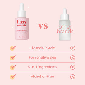 lissy skincare pipette releasing clear serum highlighting smooth texture and hydration