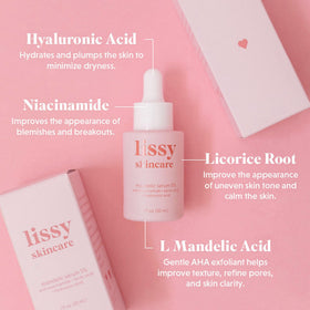 lissy skincare bottle on bathroom shelf conveying daily routine convenience and calm