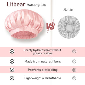 LitBear bonnet on braided hair showing protection for styled curls benefit