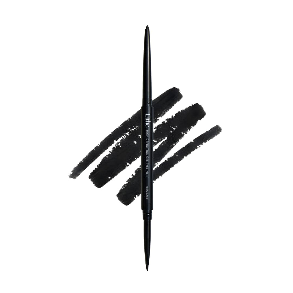 LITHE BEAUTY front packaging showing compact black gel pencil and benefits