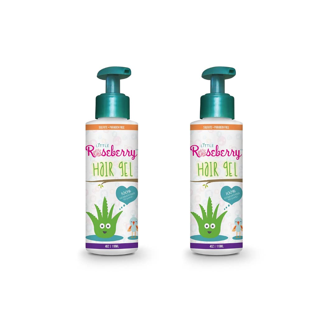 Little Roseberry front packaging shows two bottles and clear benefits
