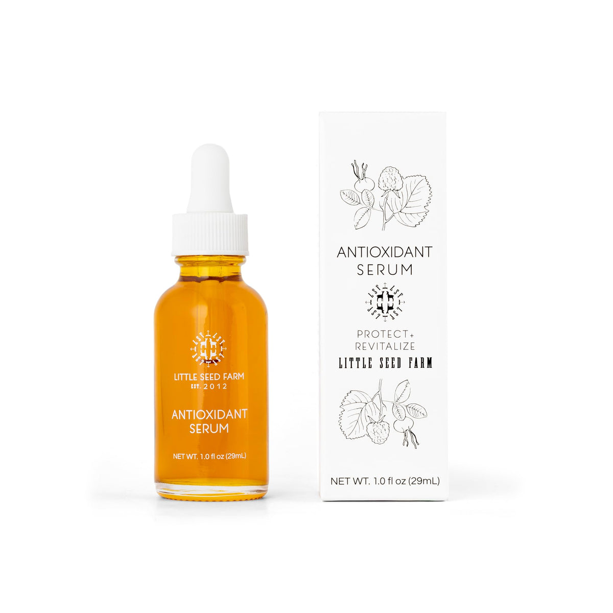 Little Seed Farm front bottle shot showing elegant label and product benefit