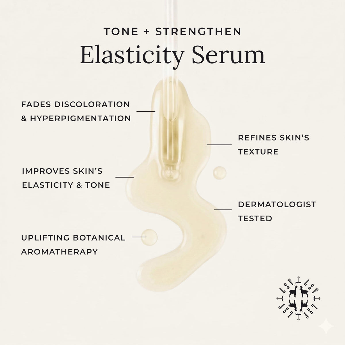 Little Seed Farm dropper releasing serum showing silky texture and absorption