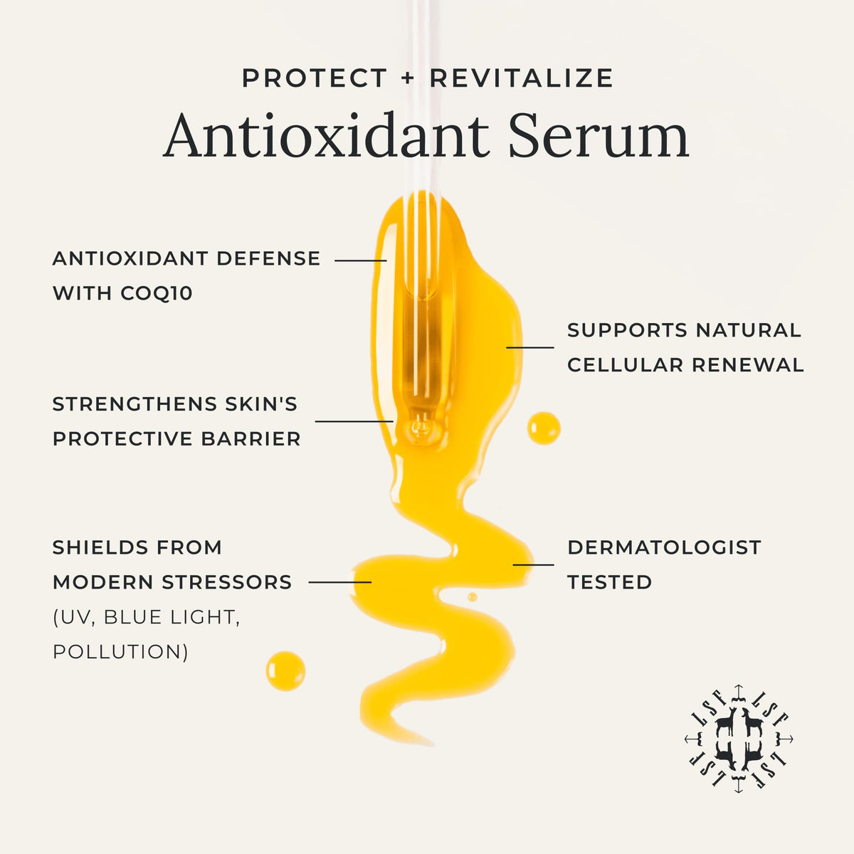 Little Seed Farm dropper releasing a clear serum for precise application
