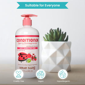 Little Twig bottle in family bathroom setting showing everyday gentle, natural hair care
