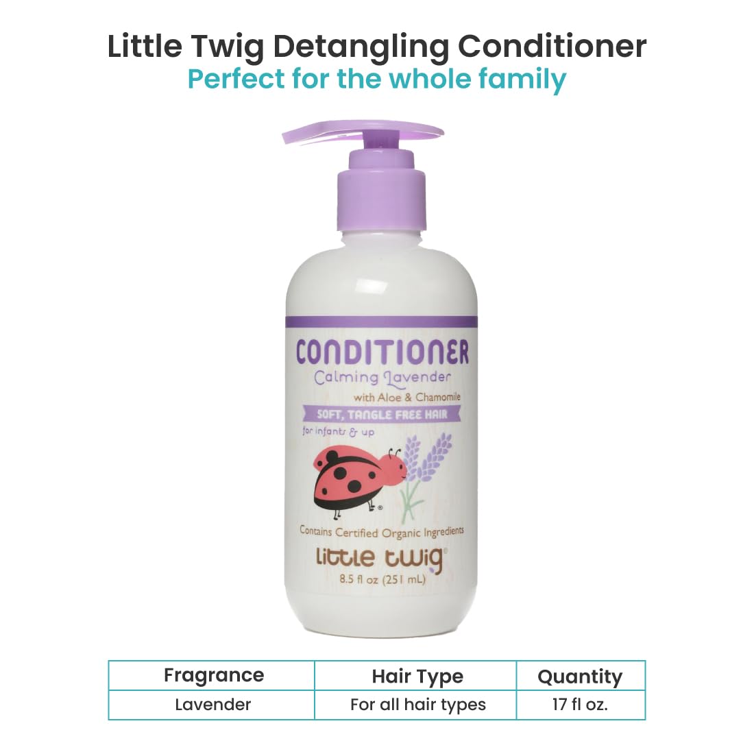 Little Twig pump dispensing creamy conditioner texture for easy detangling