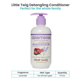 Little Twig pump dispensing creamy conditioner texture for easy detangling