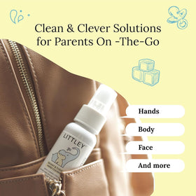 LITTLEY label and ingredient list showing fragrance-free, alcohol-free formulation