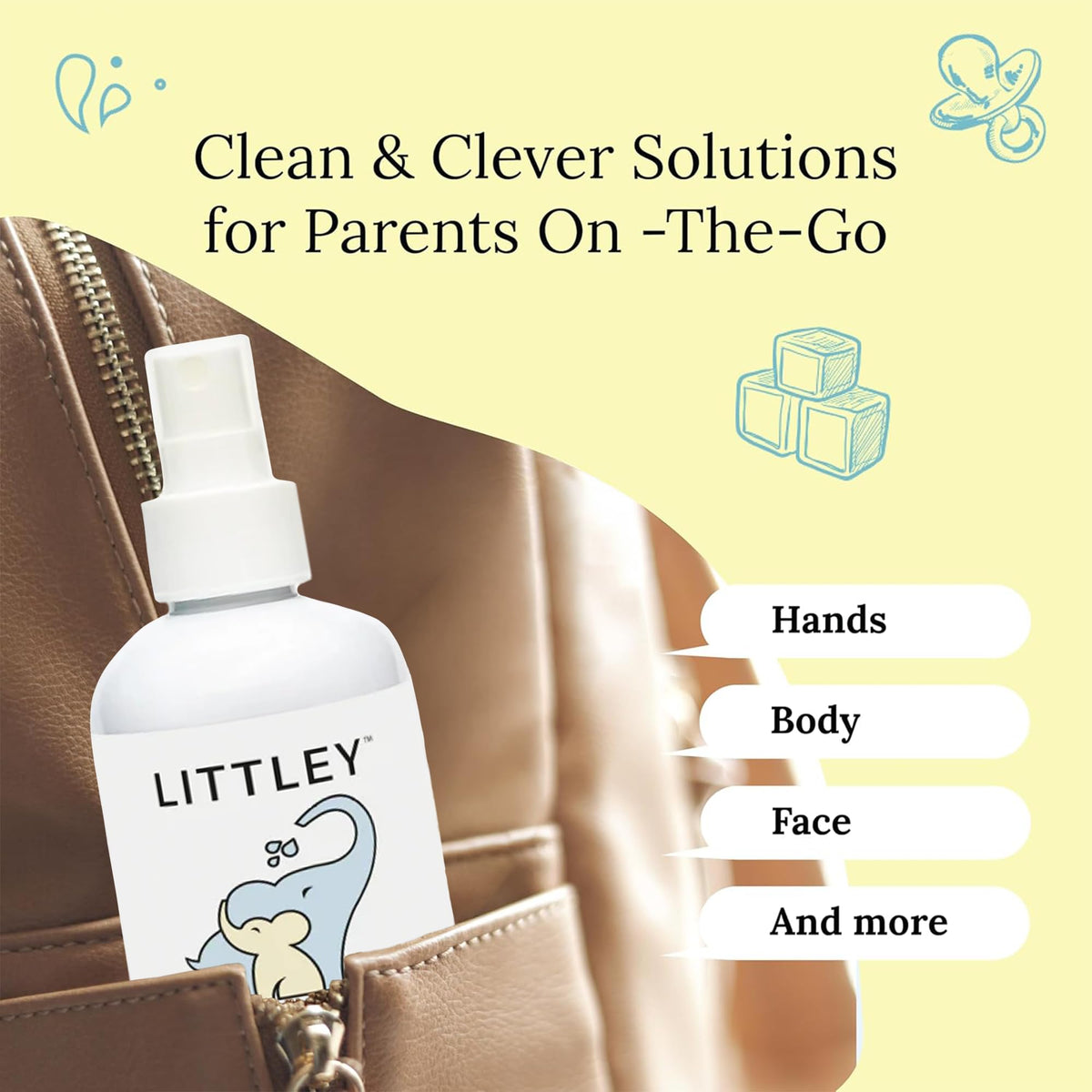 LITTLEY lifestyle with toddler at park demonstrating on‑the‑go use