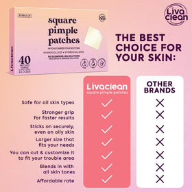 LivaClean adhesive edge detail showing strong seal for oily skin