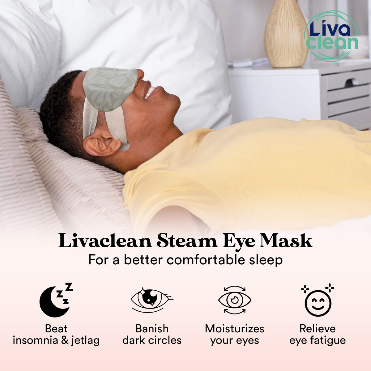 LivaClean lavender chamomile and unscented masks displayed together