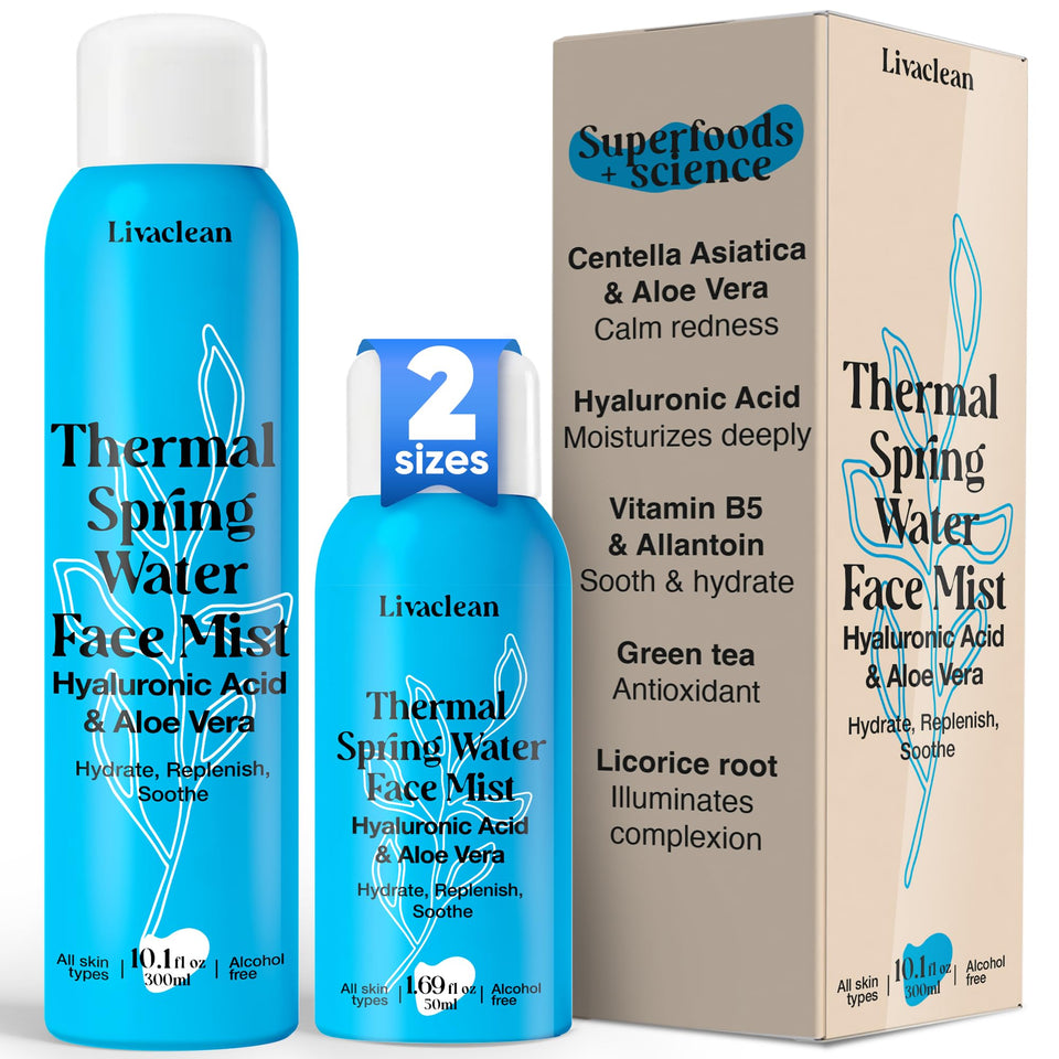 LivaClean front packaging showing both bottles and hydration benefits
