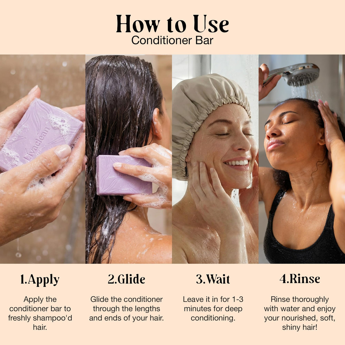 LivaClean lather texture from shampoo bar demonstrating rich foam