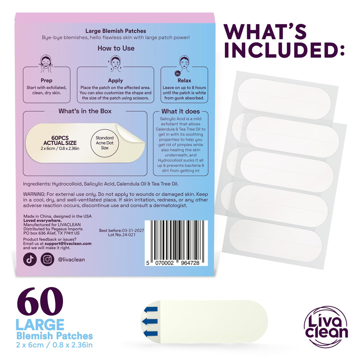 LivaClean close-up texture of hydrocolloid patch showing absorbent surface benefit