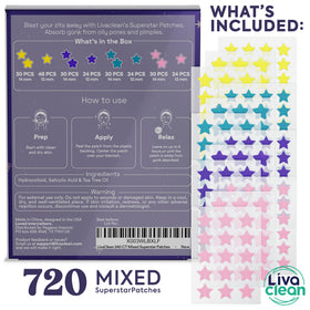 LivaClean close-up texture of hydrocolloid star patch showing absorbent layer