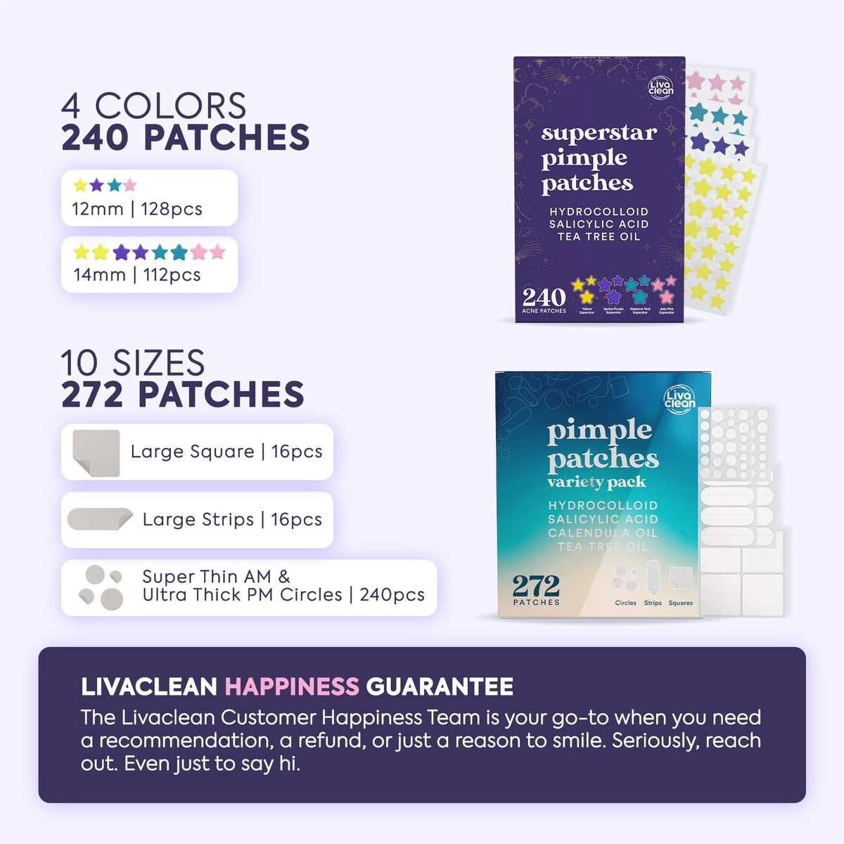 LivaClean star patch close-up showing texture and strong adhesion for daytime wear