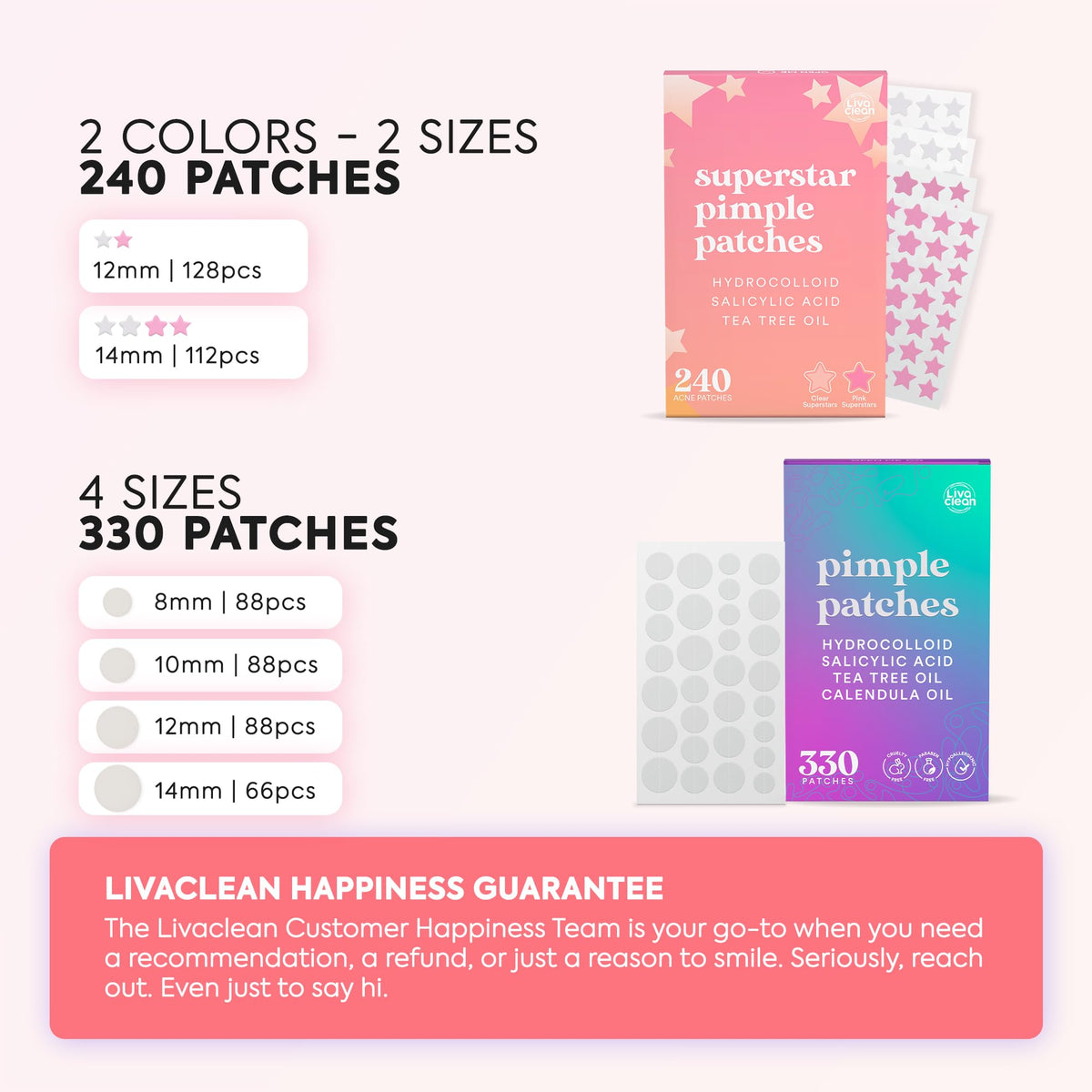 LivaClean star patches close-up showing texture and secure adhesion for blemishes