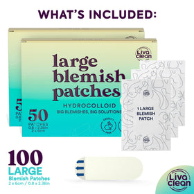LivaClean close-up of transparent hydrocolloid patch texture and absorbency benefit