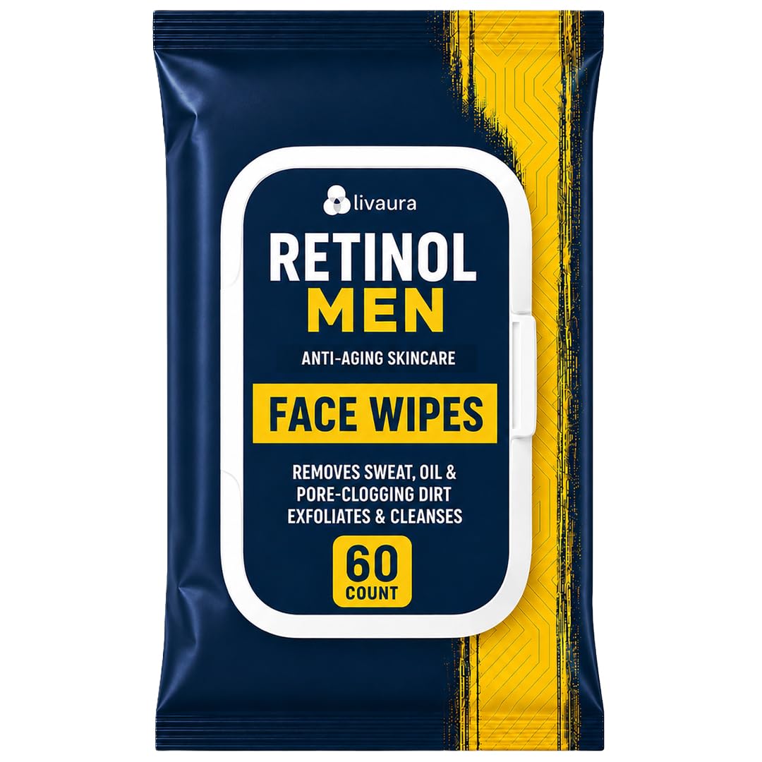 Retinol LIVAURA front packaging showing 60-count and travel convenience