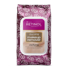 Retinol LIVAURA front packaging showing travel-ready cleansing wipes benefit convenience