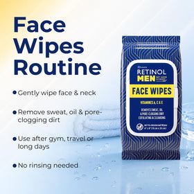 Retinol LIVAURA wipes in gym bag ready for post-workout refresh